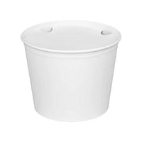 Food Bucket With Lid, 85 Oz, 7.36" Dai X 6"h, White, Paper, 180/carton