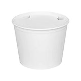 Food Bucket With Lid, 85 Oz, 7.36" Dai X 6"h, White, Paper, 180/carton