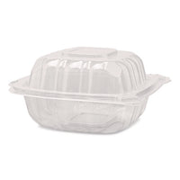 Polypropylene Plastic Hinged Container, 6 X 6 X 3.3, Clear, Plastic, 50/pack, 6 Packs/carton