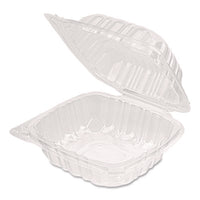 Polypropylene Plastic Hinged Container, 6 X 6 X 3.3, Clear, Plastic, 50/pack, 6 Packs/carton