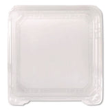 Polypropylene Plastic Hinged Container, 6 X 6 X 3.3, Clear, Plastic, 50/pack, 6 Packs/carton