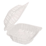 Polypropylene Plastic Hinged Container, 6 X 6 X 3.3, Clear, Plastic, 50/pack, 6 Packs/carton