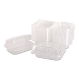 Polypropylene Plastic Hinged Container, 6 X 9 X 2.97, Clear, Plastic, 125/pack, 2 Packs/carton