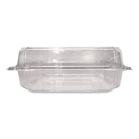 Pet Plastic Hinged Container, 9 X 9 X 3.6, Clear, Plastic, 100/pack, 2 Packs/carton