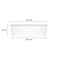 Food Bucket, 48 Oz, 7.99" Dia X 2.4"h, White, Paper, 270/carton