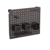 Pegboard Organizer, Three Compartments, 20.58 X 1 X 17, Black, Steel