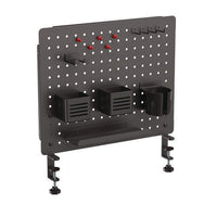 Pegboard Organizer, Three Compartments, 20.58 X 1 X 17, Black, Steel