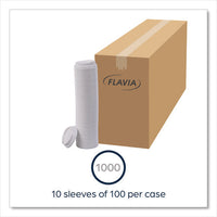 Hot Beverage Paper Cup Lids 10 Oz, Fits Flavia 10 Oz Paper Cup, White, 100/sleeve, 10 Sleeves/carton