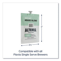 Alterra Decaf House Blend Coffee Freshpack, 0.25 Oz Pouch, 100/carton
