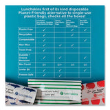 Peel And Seal Sandwich Bag With Closure Strip, 6.3 X 2 X 7.9, White With Blue Shark, 50/box