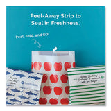 Paper Sandwich Bag, 7.1 X 2 X 9.4, White With Green Stripes, 50/box
