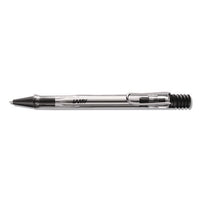 Vista Ballpoint Pen, Retractable, Medium, Black Ink, Clear/black Barrel