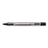 Vista Ballpoint Pen, Retractable, Medium, Black Ink, Clear/black Barrel