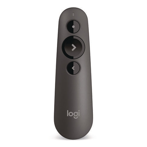 R500 Laser Presentation Remote, Class 1, Projects 65 Ft, Gray