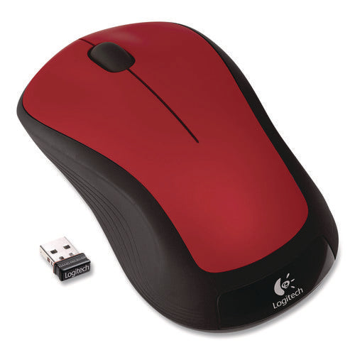 M310 Wireless Mouse, 2.4 Ghz Frequency/30 Ft Wireless Range, Left/right Hand Use, Flame Red Gloss