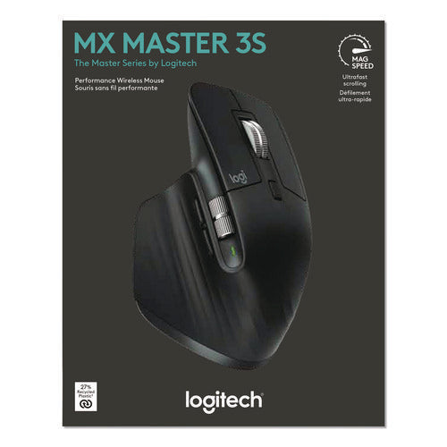 Mx Master 3s For Business Wireless Mouse, 33 Ft Wireless Range, Right, Black