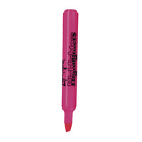 Tank Fluorescent Highlighter, Pink Ink, Chisel Tip, Pink Barrel, Dozen