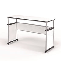 Modular Teacher's Desk, 60.25 X 21 X 32 To 38, White