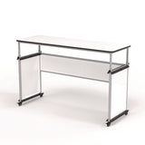 Modular Teacher's Desk, 60.25 X 21 X 32 To 38, White
