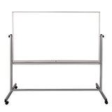 Mobile Magnetic Whiteboard, 72" X 40", White Surface, Silver Aluminum Frame