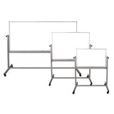 Mobile Magnetic Whiteboard, 96" X 40", White Surface, Silver Aluminum Frame