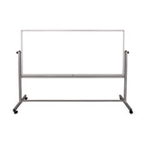 Mobile Magnetic Whiteboard, 96" X 40", White Surface, Silver Aluminum Frame
