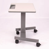 Pneumatic Sit Stand Desk, 27.5 X 19.5 X 26.25 To 42, White/gray