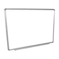 Wall-mounted Magnetic Whiteboard, 48" X 36", White Surface, Silver Aluminum Frame