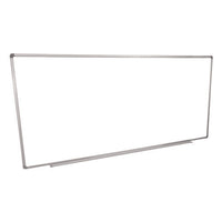 Wall-mounted Magnetic Whiteboard, 96" X 40", White Surface, Silver Aluminum Frame