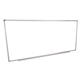 Wall-mounted Magnetic Whiteboard, 96" X 40", White Surface, Silver Aluminum Frame