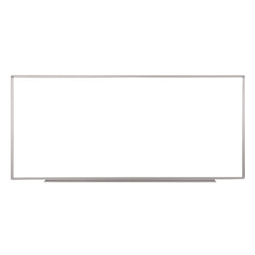 Wall-mounted Magnetic Whiteboard, 96" X 40", White Surface, Silver Aluminum Frame