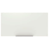 Magnetic Wall-mounted Glass Board, 96" X 48", White Surface, Frameless