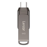 Jumpdrive D400 Usb 3.1 Flash Drive, 64 Gb, Titanium