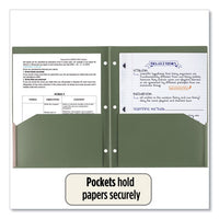 Recycled Plastic Two-pocket Folder, 11" X 8.5", Randomly Assorted