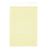 Notepad, Wide/legal Rule, Black Cover, 70 Yellow 5 X 8 Sheets, 2/pack