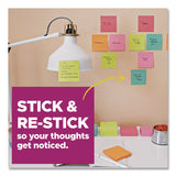 Super Sticky Notes, 3 X 3, Mulberry, 90 Sheets/pad, 5 Pads/pack