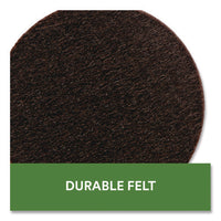 Felt Pad Protectors, 1" Diameter, Brown, 32/pack