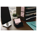 Wave Design Dispenser With Notes, For 3 X 3 Pads, Includes (3) 90-sheet Simply Serene Collection Colors Pop-up Pads, Black