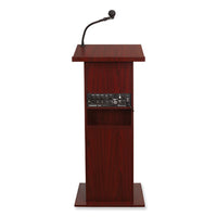 Power Plus Lectern, 22 X 17 X 46, Mahogany, Ships In 1-3 Business Days