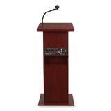 Power Plus Lectern, 22 X 17 X 46, Mahogany, Ships In 1-3 Business Days