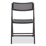 Airflex Series Premium Poly Folding Chair, Supports 1000 Lb, 17.25" Seat Ht, Black Seat/back/base, 4/ct,ships In 1-3 Bus Days