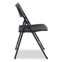 Airflex Series Premium Poly Folding Chair, Supports 1000 Lb, 17.25" Seat Ht, Black Seat/back/base, 4/ct,ships In 1-3 Bus Days
