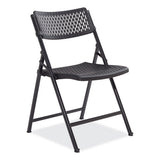 Airflex Series Premium Poly Folding Chair, Supports 1000 Lb, 17.25" Seat Ht, Black Seat/back/base, 4/ct,ships In 1-3 Bus Days