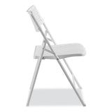 Airflex Series Premium Poly Folding Chair, Supports 1000 Lb, 17.25" Seat Ht, White Seat/back/base, 4/ct,ships In 1-3 Bus Days