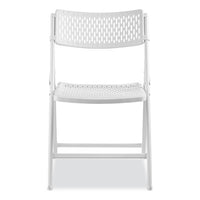 Airflex Series Premium Poly Folding Chair, Supports 1000 Lb, 17.25" Seat Ht, White Seat/back/base, 4/ct,ships In 1-3 Bus Days