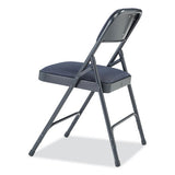 2200 Series Fabric Dual-hinge Folding Chair, Supports 500 Lb, Royal Blue Seat/back, Char-blue Base,4/ct,ships In 1-3 Bus Days