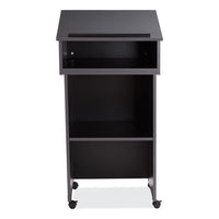 Tabletop Lectern And Av Cart/lectern Base, 23.75 X 19.87 X 47.5, Black, Ships In 1-3 Business Days