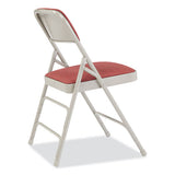 2300 Series Fabric Upholstered Tri-brace Folding Chair,supports 500lb,cabernet Seat/back,gray Base,4/ct,ships In 1-3 Bus Days