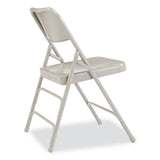 300 Series Deluxe All-steel Triple Brace Folding Chair, Supports 480 Lb, 17.25" Seat Height, Gray, 4/ct,ships In 1-3 Bus Days
