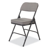 3200 Series Fabric Dual-hinge Folding Chair, Supports 300 Lb, Charcoal Seat/back, Black Base, 2/ct, Ships In 1-3 Bus Days